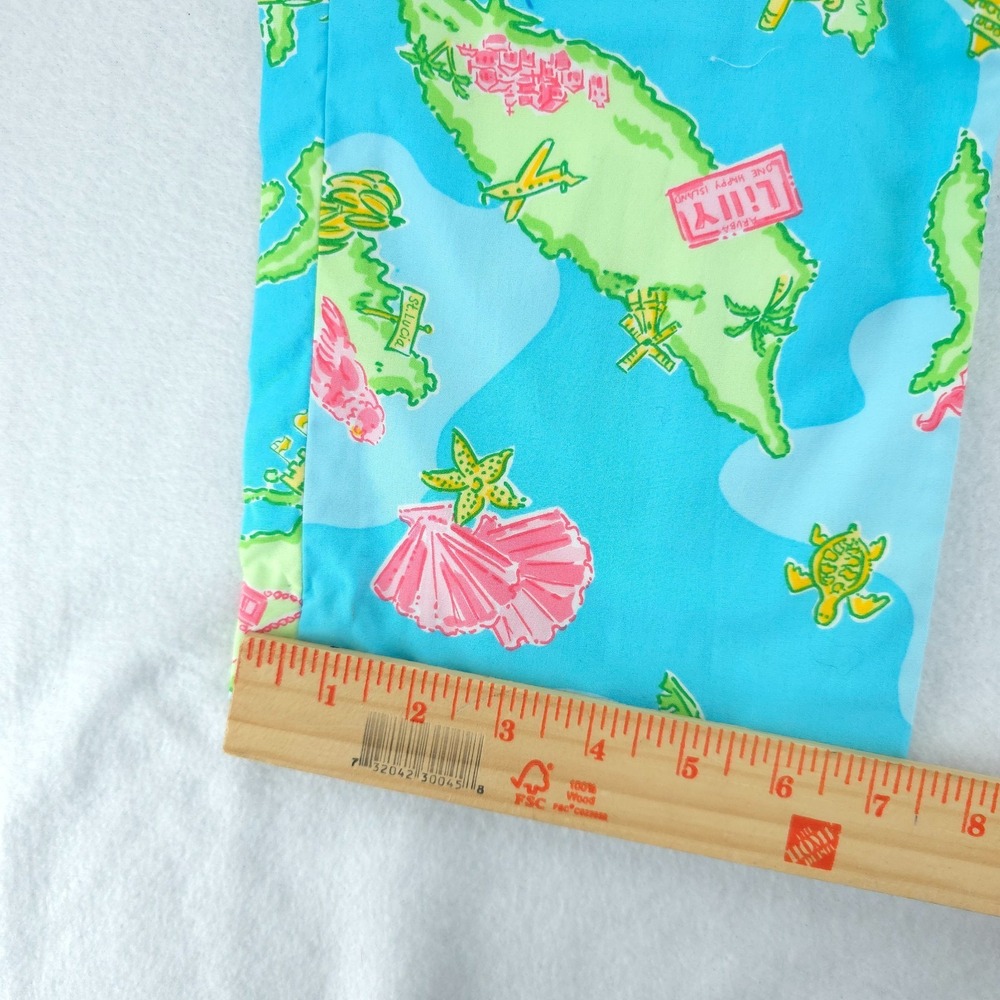 Lilly Pulitzer Pants Women 8 Havana Blue Private Island Capri Crop‎ NWT - Picture 5 of 10
